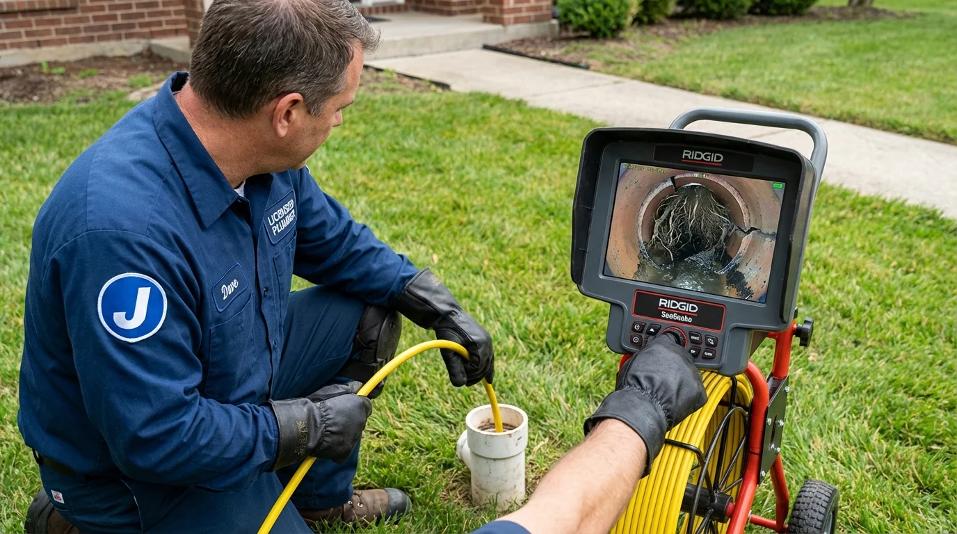 Sewer camera inspection being performed by Johns Plumbing LLC in Jourdanton